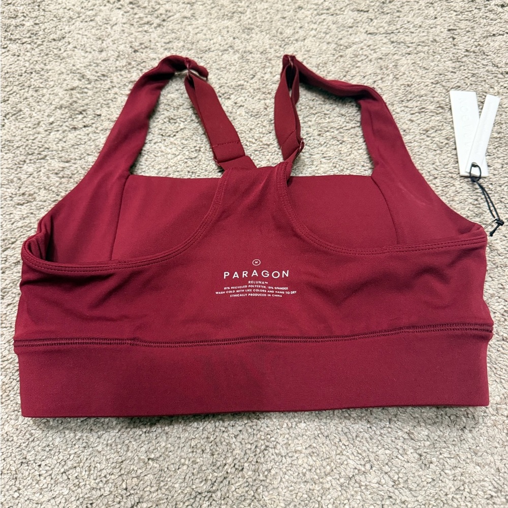 NWT Paragon Reluna Women's Burgundy Sports Bra - Picture 3 of 4